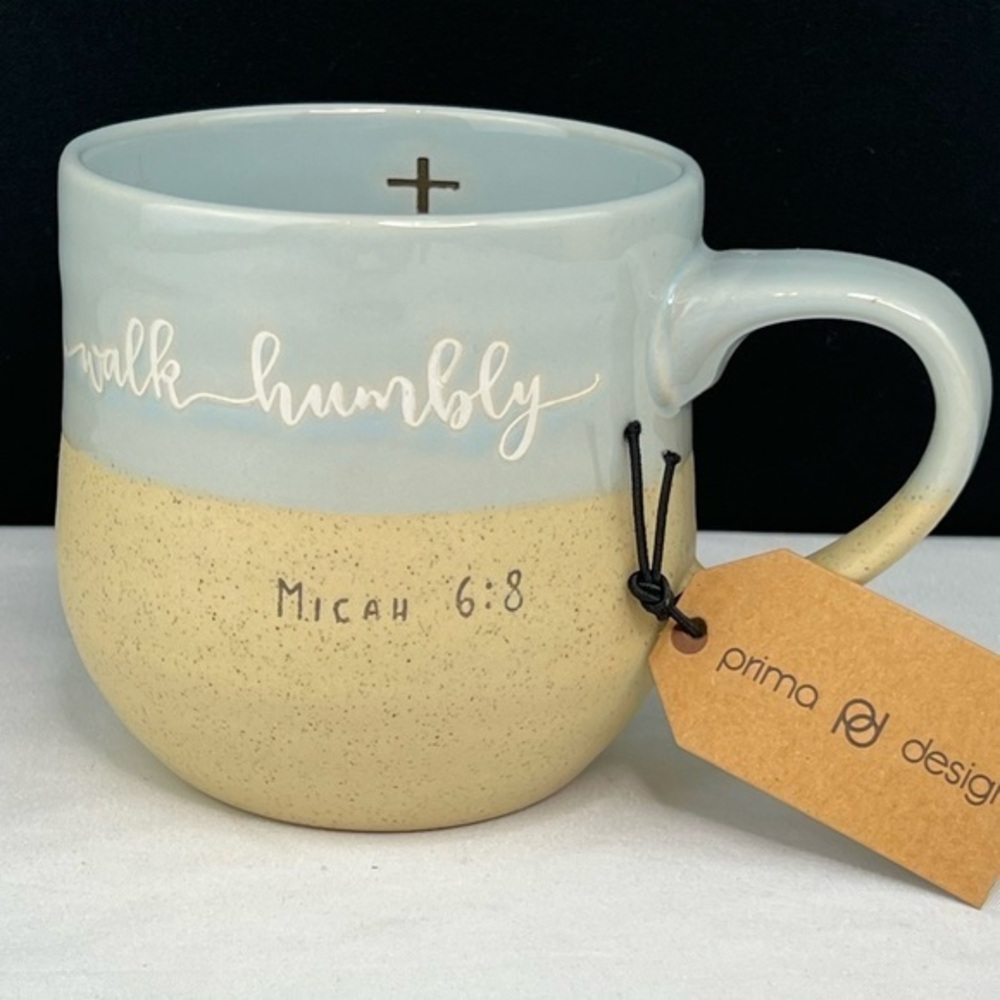 Prima Design - ‘Micah 6:8, Walk Humbly’ ceramic mug. NWT Firm! Last one!